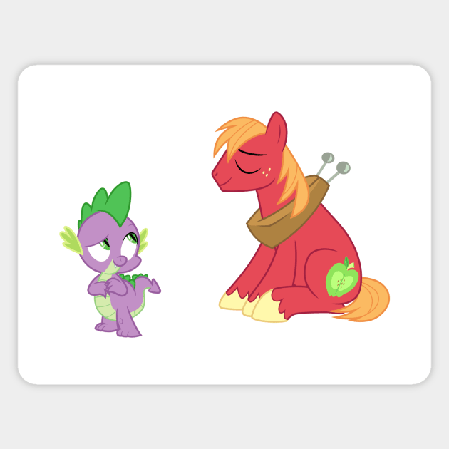 Big Mac and Spike 2 Sticker by CloudyGlow